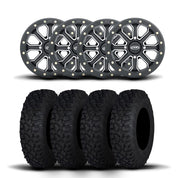ITP Velocity Inertia 14" Matte Black Wheels And Coyote Tires [27x9R-14]