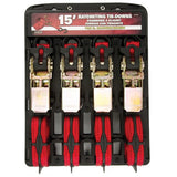 1' X 15' 1200 Lb Racheting Tiedown Red By Erickson