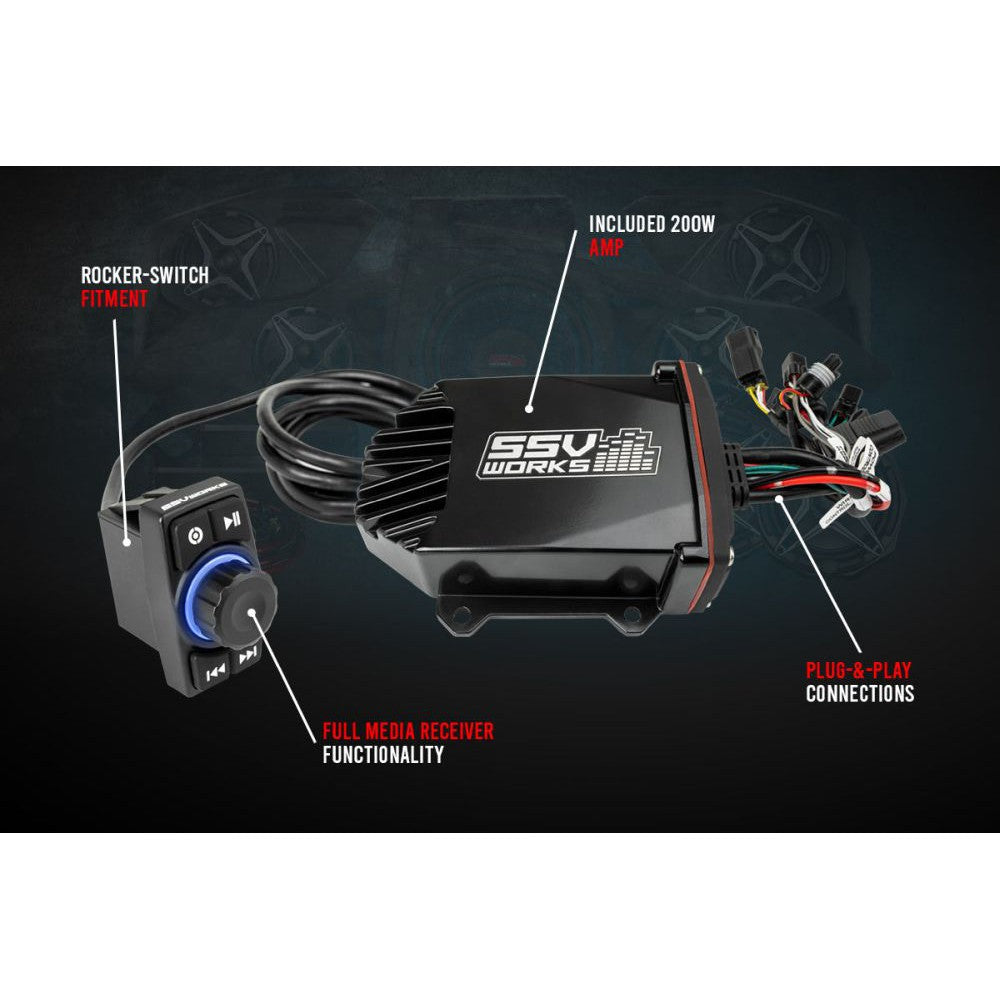 SSV Works Phase X 5 Kicker Speakers Audio Kit For Kawasaki KRF1000 2020-2022