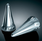 Kuryakyn Grooved Chrome Axle Covers Harley Touring Sportster Dyna Softail 1226