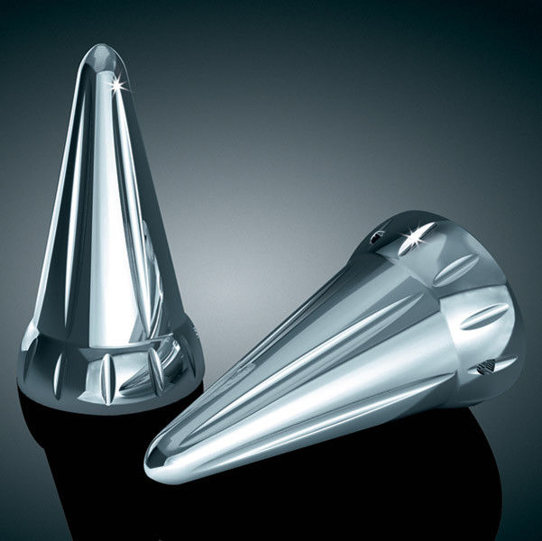Kuryakyn Grooved Chrome Axle Covers Harley Touring Sportster Dyna Softail 1226