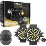 XK Glow LED Turn Signal and Lens Kit Dual Flat White/Amber - XK1157F-WA-S