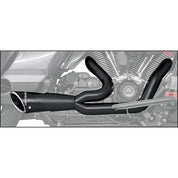 Freedom Performance Combat 2 Into 1 Shorty Exhaust Black With Chrome Tip HD00845