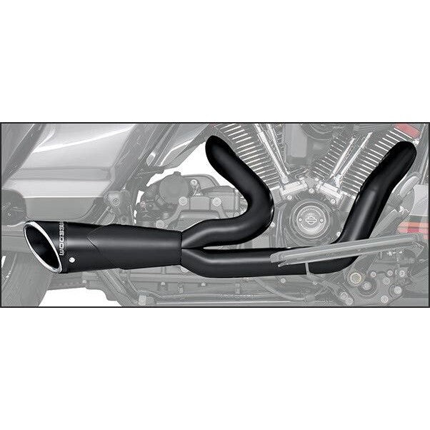 Freedom Performance Combat 2 Into 1 Shorty Exhaust Black With Chrome Tip HD00845