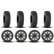 System 3 SB-7 Beadlock Titanium 15" Wheels And XC450 Tires [30x10R-15]
