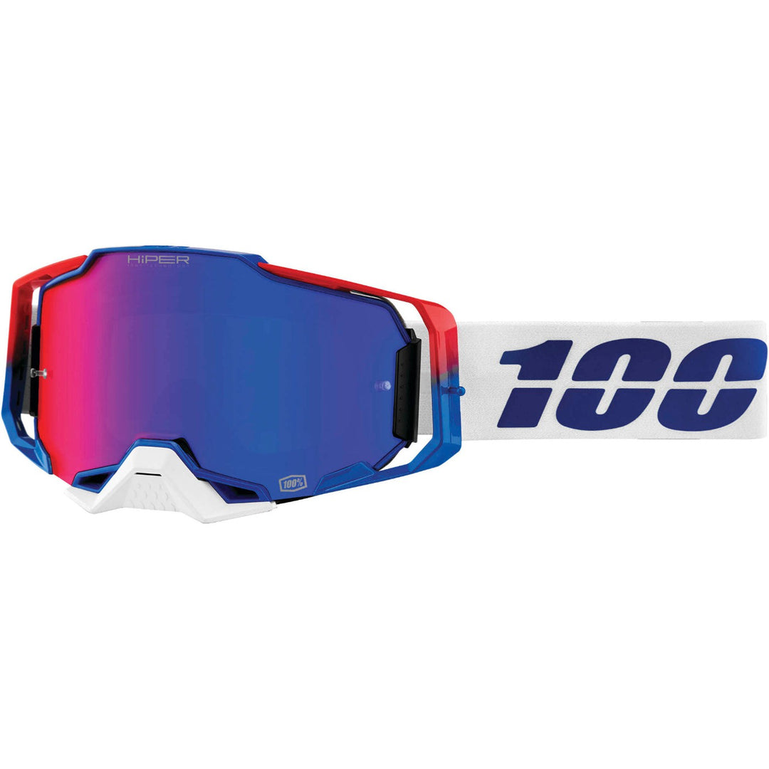 100% Armega Goggles Genesis with HiPER Blue/Red Lens - 50720-358-02