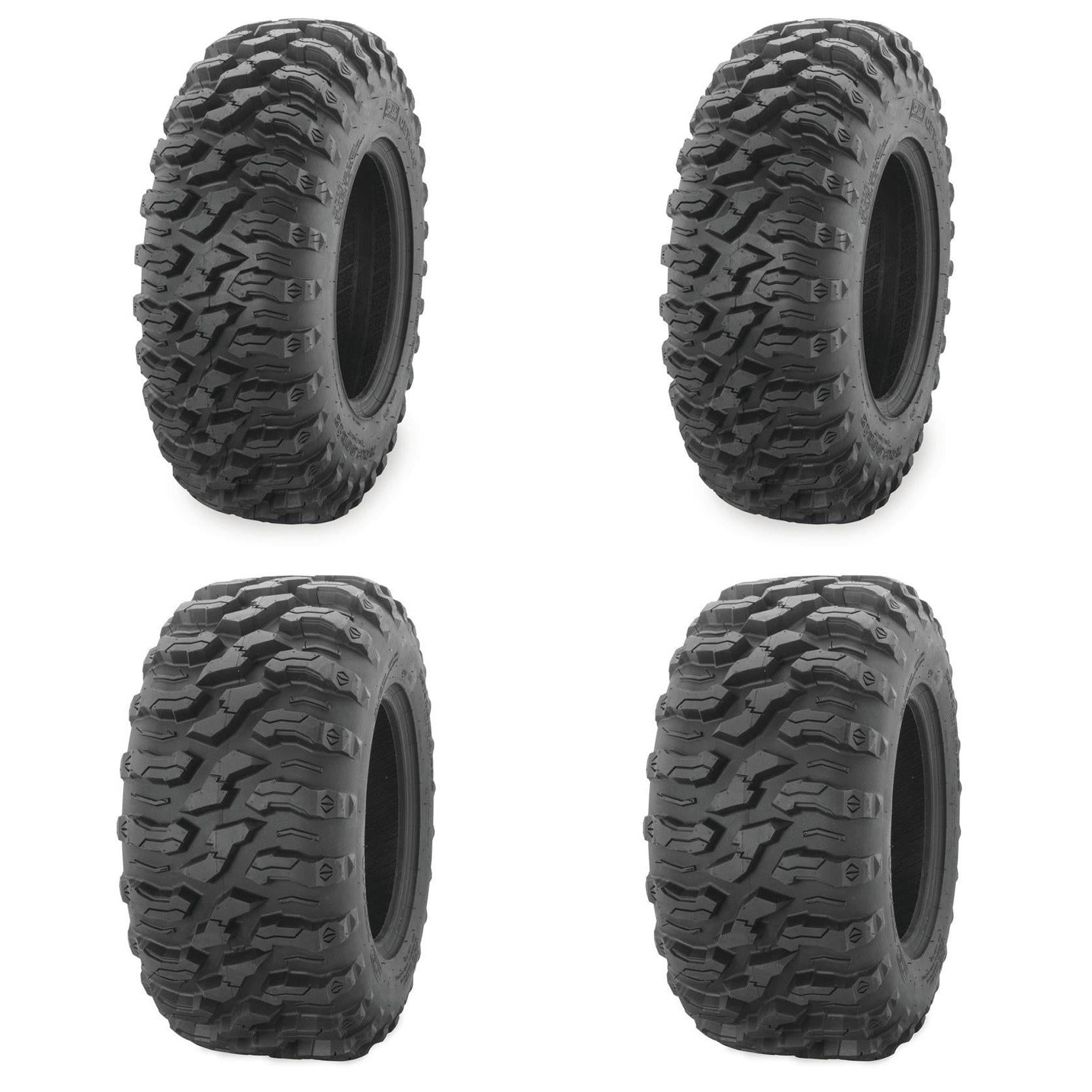 Set of 4 ATV QUADBOSS Tires (QBT446 27x9R-14 Front, 27x11R-14 Rear)