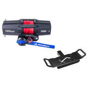 Viper V2 ATV Winch Kit 3500 lb Standard Spool With 40 Feet Red Synthetic Rope With Mount