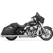 Vance And Hines Twin Slash Muffler Round Slip On Exhaust Chrome With Fuelpak FP3