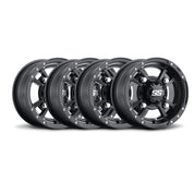 ITP Set of 4 SS112 Sport Alloy Wheel Black 10x5 4/156 3+2