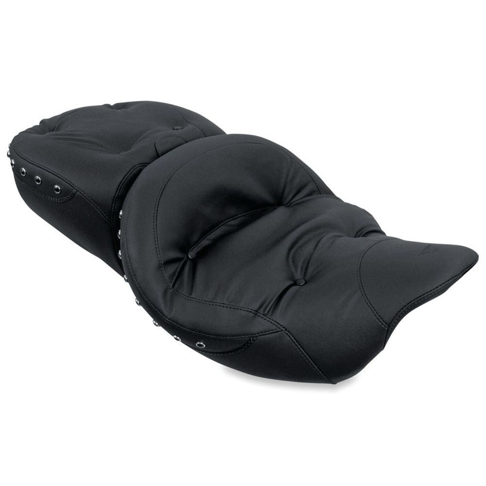 Mustang Standard Touring Passenger Seat With Backrest Black For Harley-Davidson Street Bob 2018-2021 79495
