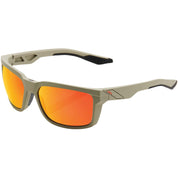 100% Daze Sunglasses Soft Tact Quicksand with Red Mirror Lens - 61030-104-43