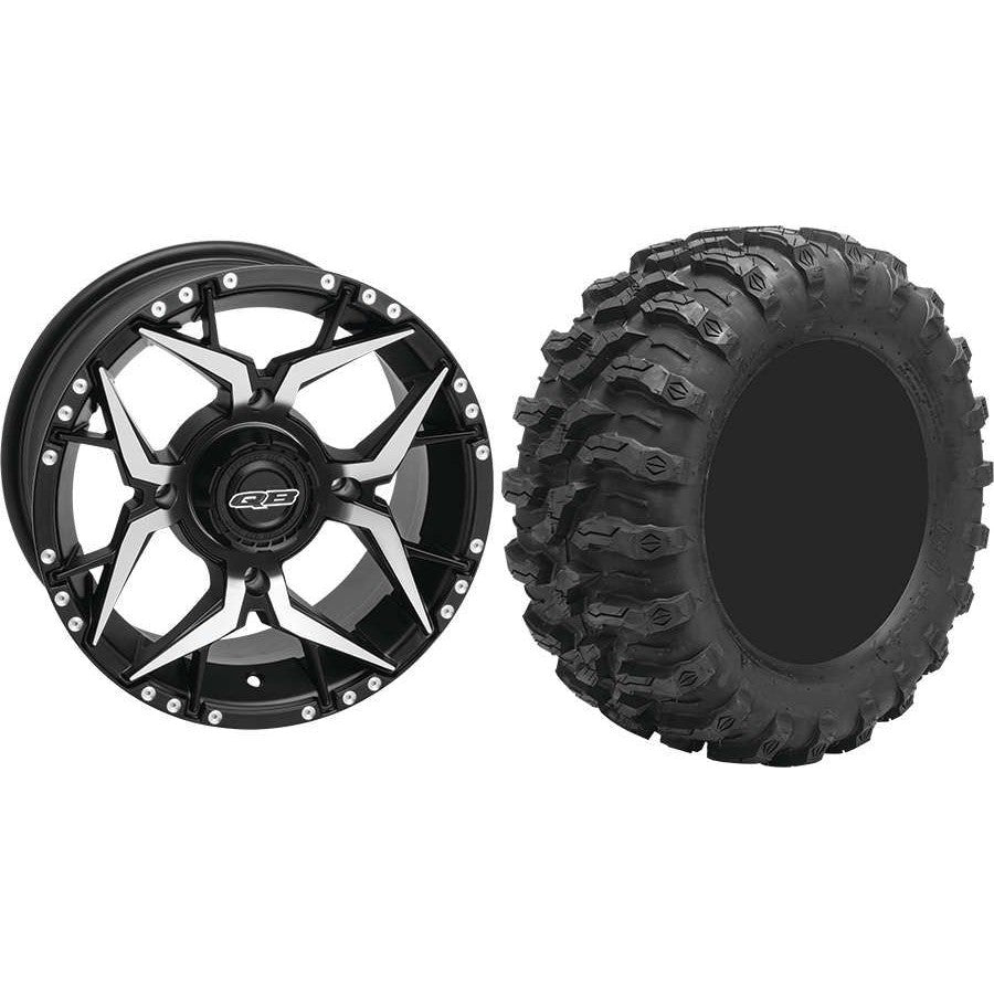 Set of 2 Mounted Wheel and Tire Kit Wheel: 14x7 4+3 4/156 Tire: 30x10-14 8 Ply