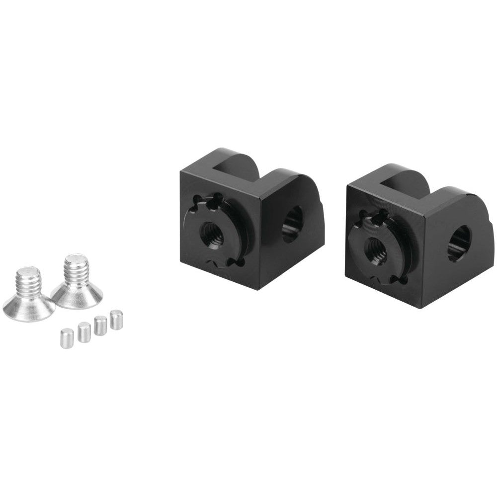 Puig Adjustable Footpeg Adaptors Rider Black - 20234N