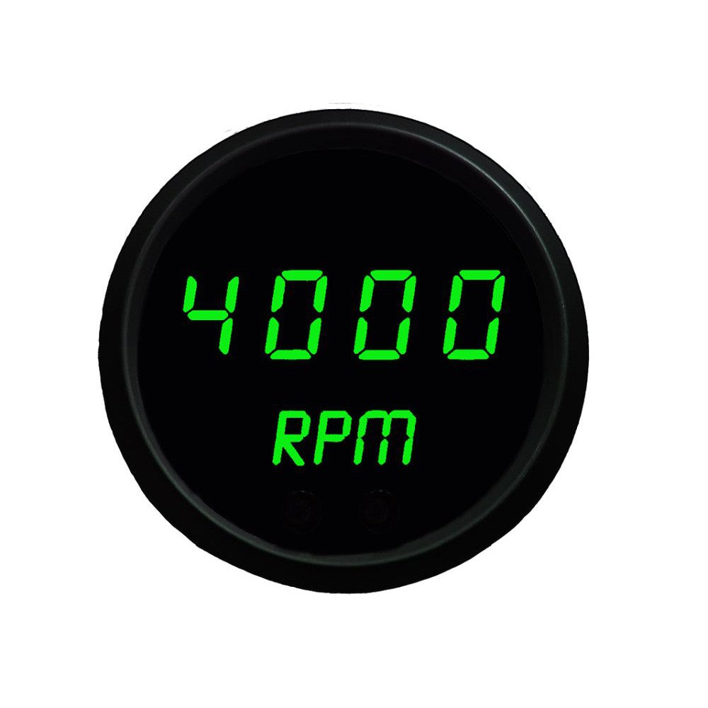 Intellitronix Programmable Digital Mini-Tachometer 2 1/16" in Black Trim - Green