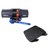 Viper V2 ATV Winch Kit 3500 lb Standard Spool With 40 Feet Orange Synthetic Rope With Mount For Yamaha Grizzly 660 2002-2008