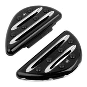 Arlen Ness Black Deep Cut Universal Male Mount Passenger Floorboards for Harley