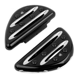 Arlen Ness Black Deep Cut Universal Male Mount Passenger Floorboards for Harley