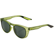 100% Slent Sunglasses Olive Slate with Grey/Green Lens - 61035-296-74