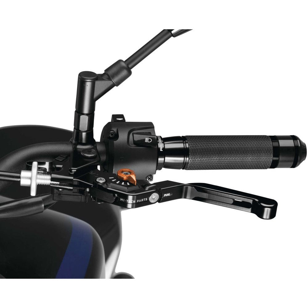 Puig 3.0 Clutch Lever Extendable Foldable Black/Black/Orange - 24NNT