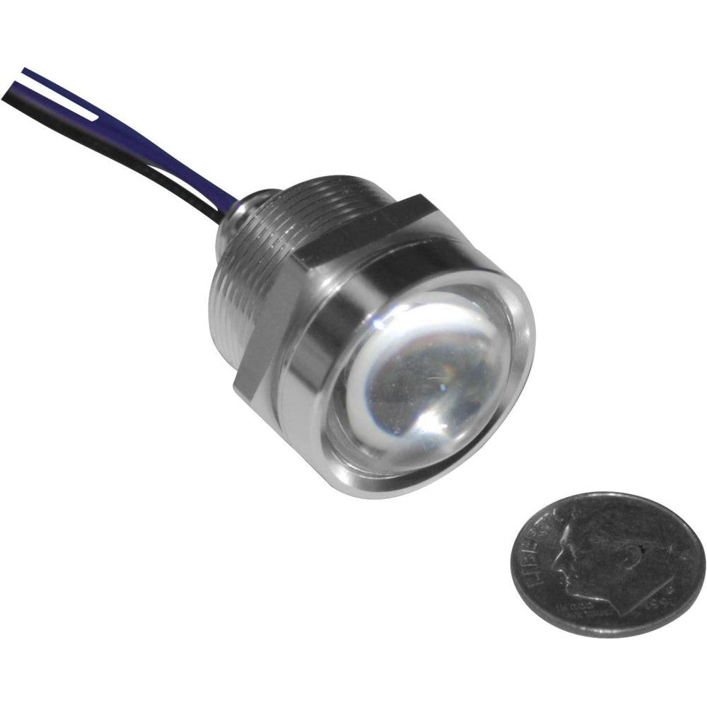 Letric Lighting Royal Flush Mount G2 LED 3-Wire, 1", Polished/Red