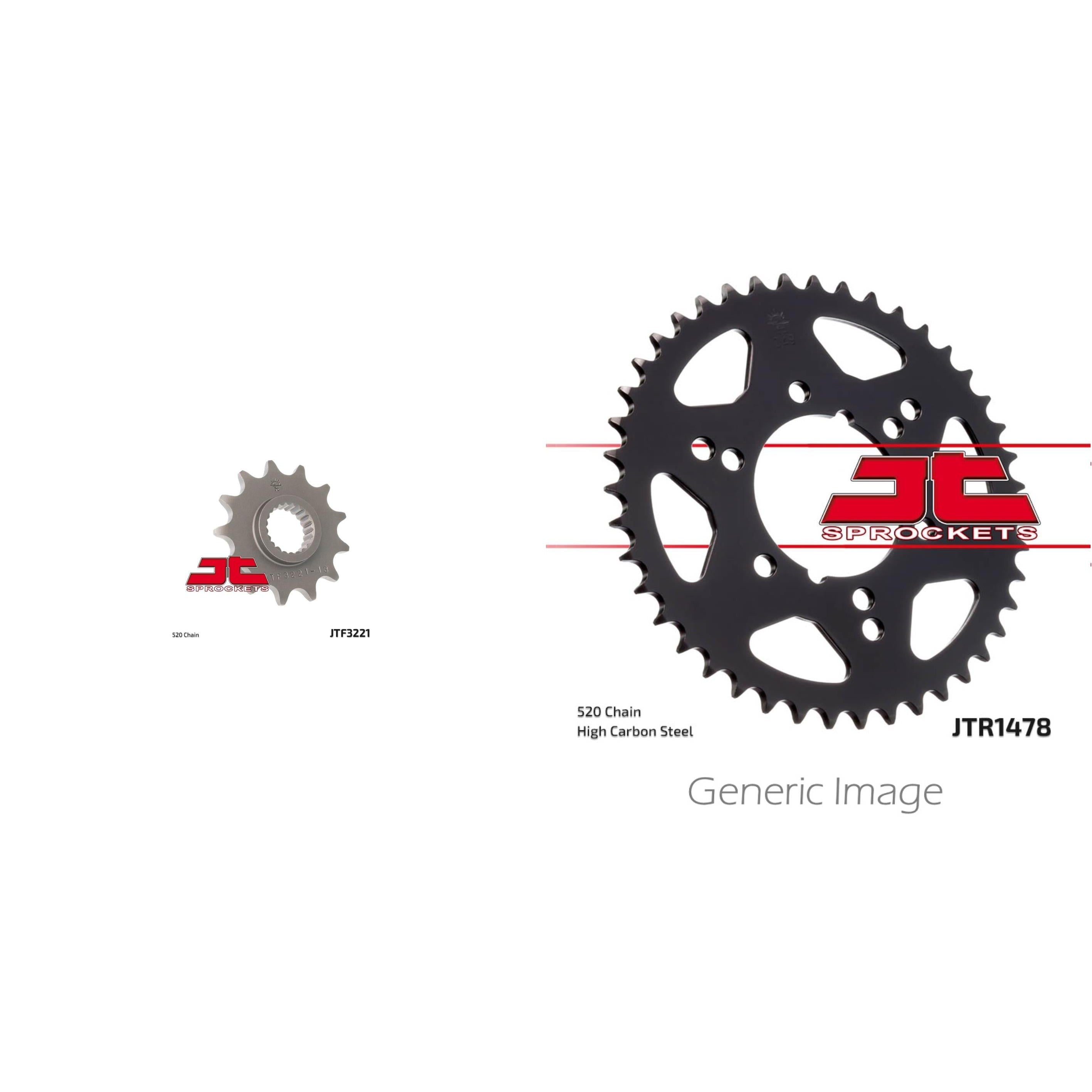 Front & Rear Steel Sprocket Kit for ATV/UTV POLARIS 250 Trail Boss 1985-1989