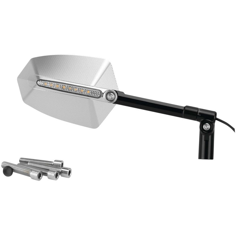 Puig GTI Turn Signal Mirror Black/Aluminum Right - 015ND