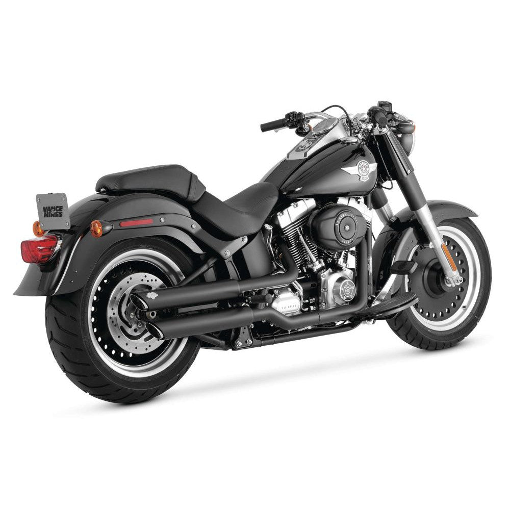 Vance And Hines Twin Slash Muffler 3in Slip On Exhaust Black With Fuelpak FP3