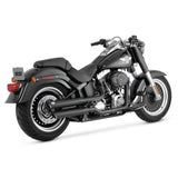 Silenciador Vance & Hines Twin Slash de 3 pulgadas, escape deslizante, negro, con Fuelpak FP3