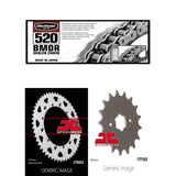 Kit de cadena 520 BMOR, piñón delantero y trasero para YAMAHA YFZ350 Banshee 1989-2006