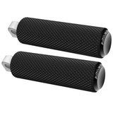 Estriberas Arlen Ness Knurled Black Fusion con montaje macho para Harley o métricas nuevas