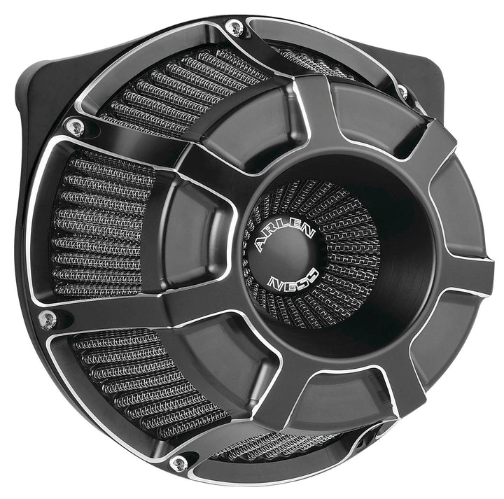 Arlen Ness Black Beveled Stage 1 Inverted Air Cleaner Milwaukee 8 M8 17-18 New