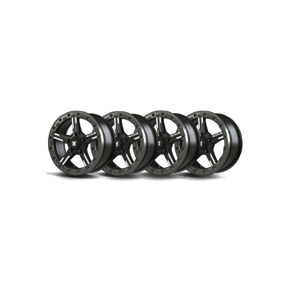 Bullite Set of 4 Shurikene Wheel 15X7.0 Gun Metal/Black 5/114.3 5+2
