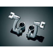 KURYAKYN CHROME LONGHORN OFFSET PEG MOUNTS W/ 1-1/2 IN MAGNUM QUICK CLAMPS 4577