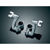 KURYAKYN CHROME LONGHORN OFFSET PEG MOUNTS W/ 1-1/2 IN MAGNUM QUICK CLAMPS 4577