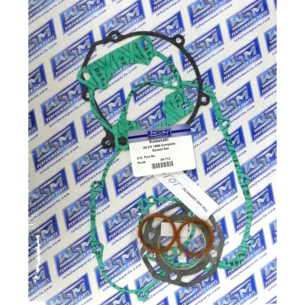 WSM Complete Gasket Kit For Kawasaki 80 KX 1990 25-712