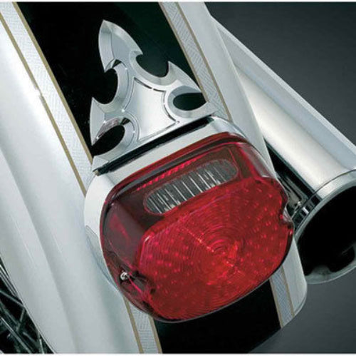 KURYAKYN CHROME TRIBAL LICENSE PLATE MOUNT HOLE COVER FOR HARLEY DAVIDSON 3159