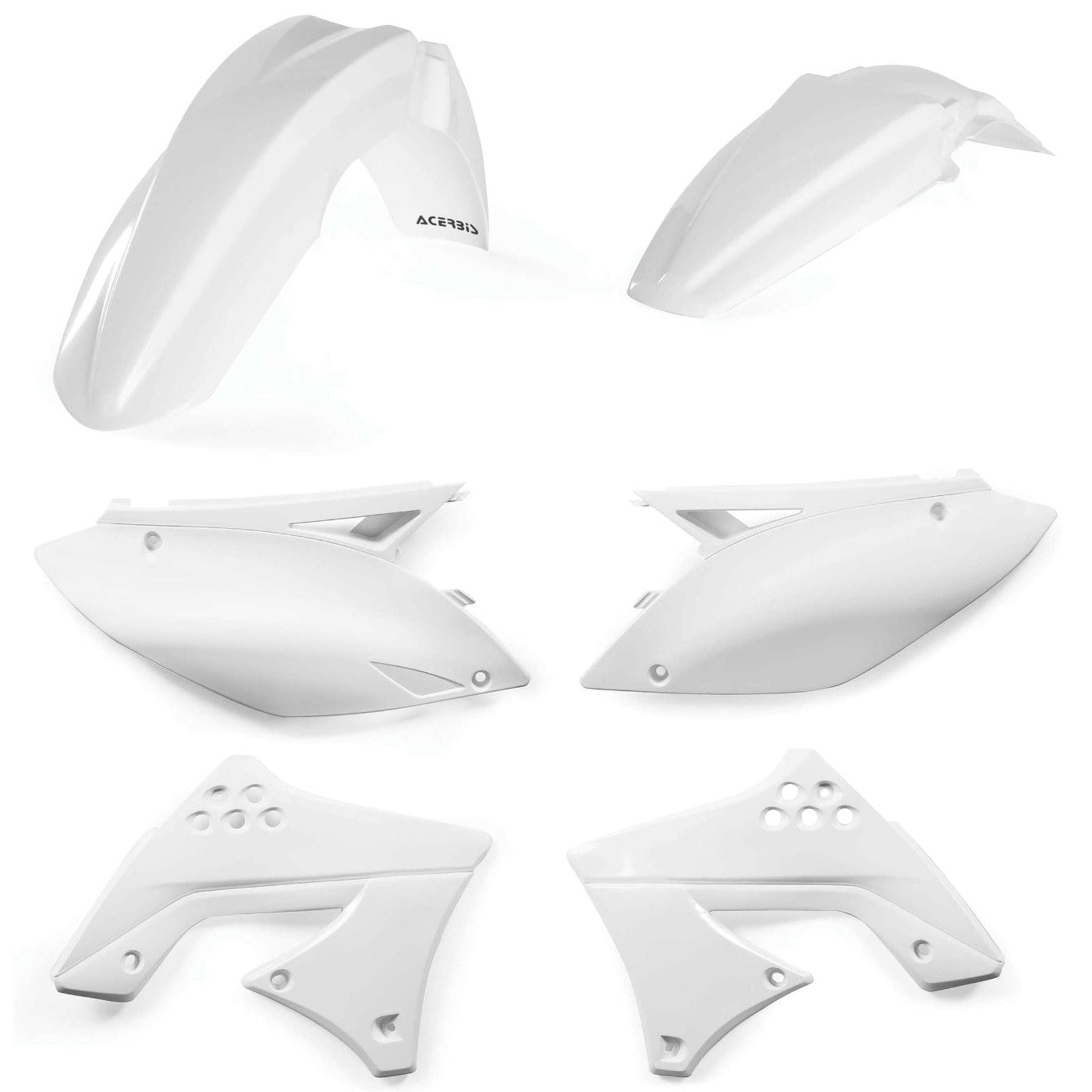Acerbis White Standard Plastic Kit for Kawasaki - 2141780002
