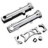 Harley XL883R Sportster 883R 2004-2007Fork Skins 39mm to 41mm Chrome