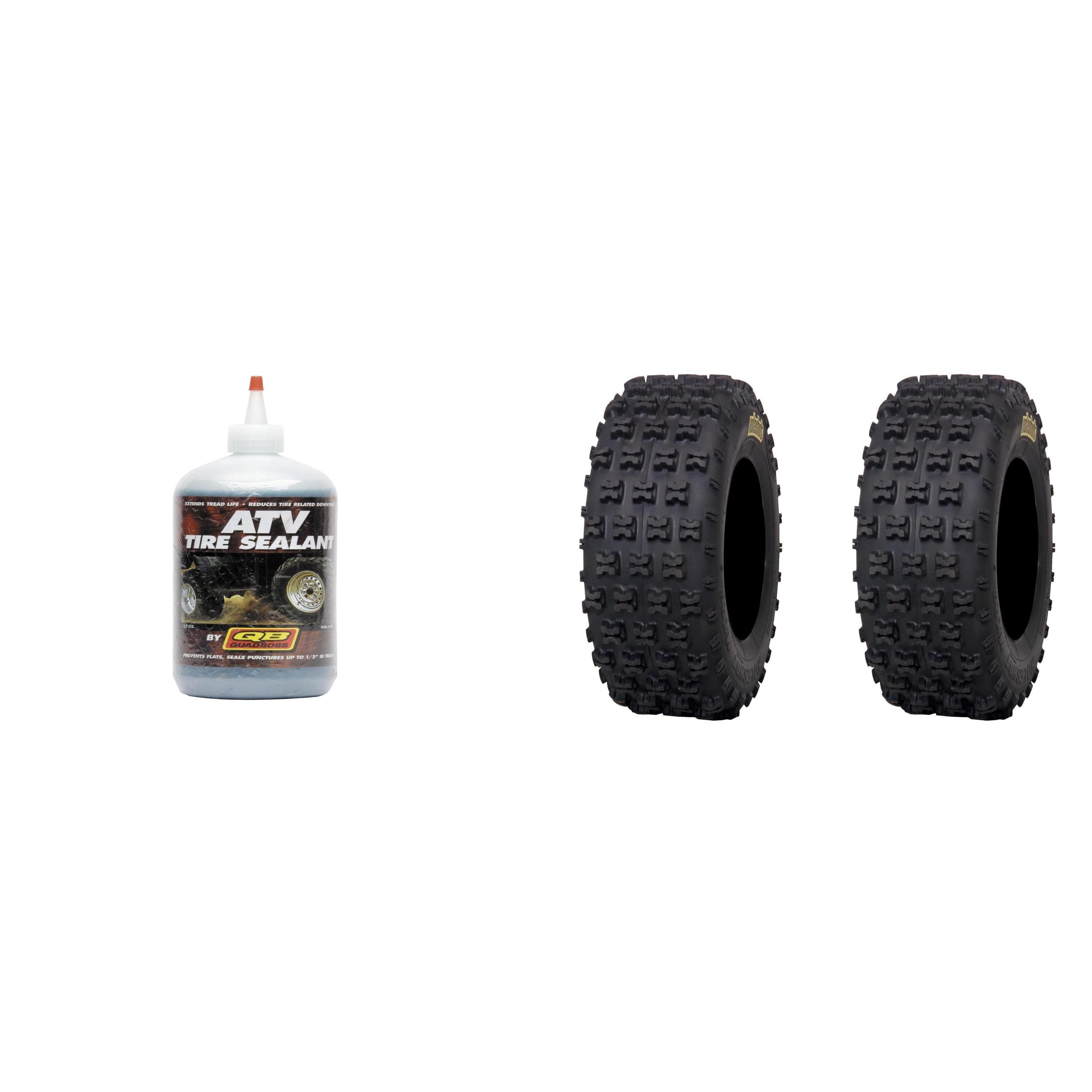 Set of 2 ITP Holeshot MXR6 Rear Tires 18x10-8 2-ply with QUADBOSS Sealant