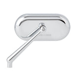 Arlen Ness Forged Oval Right Chrome Billet Mirror with Short Stem 13-173