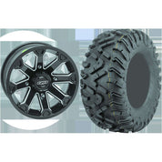 Set of 2 Mounted Wheel and Tire Kit Wheel: 14x7 4+3 4/156 Tire: 29x9-14 6 Ply