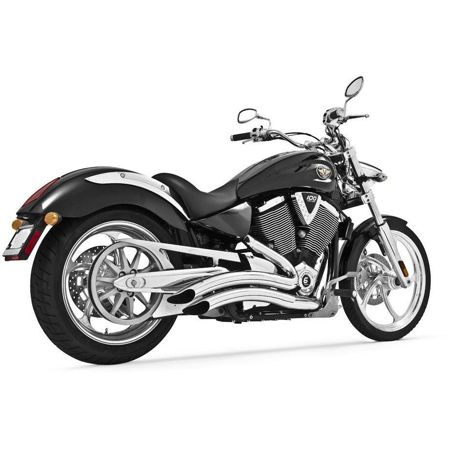 Freedom Performance Dual System With 4" Racing Muffler Exhaust Chrome With Chrome Tip MV00013