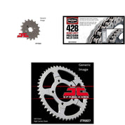 428H Chain Natural,Front & Rear Sprocket Kit for KAWASAKI G4TR100 1970-1975