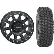 Set of 2 Mounted Wheel and Tire Kit Wheel: 15x7 5+2 4/156 Tire: 35x10-15 8 Ply