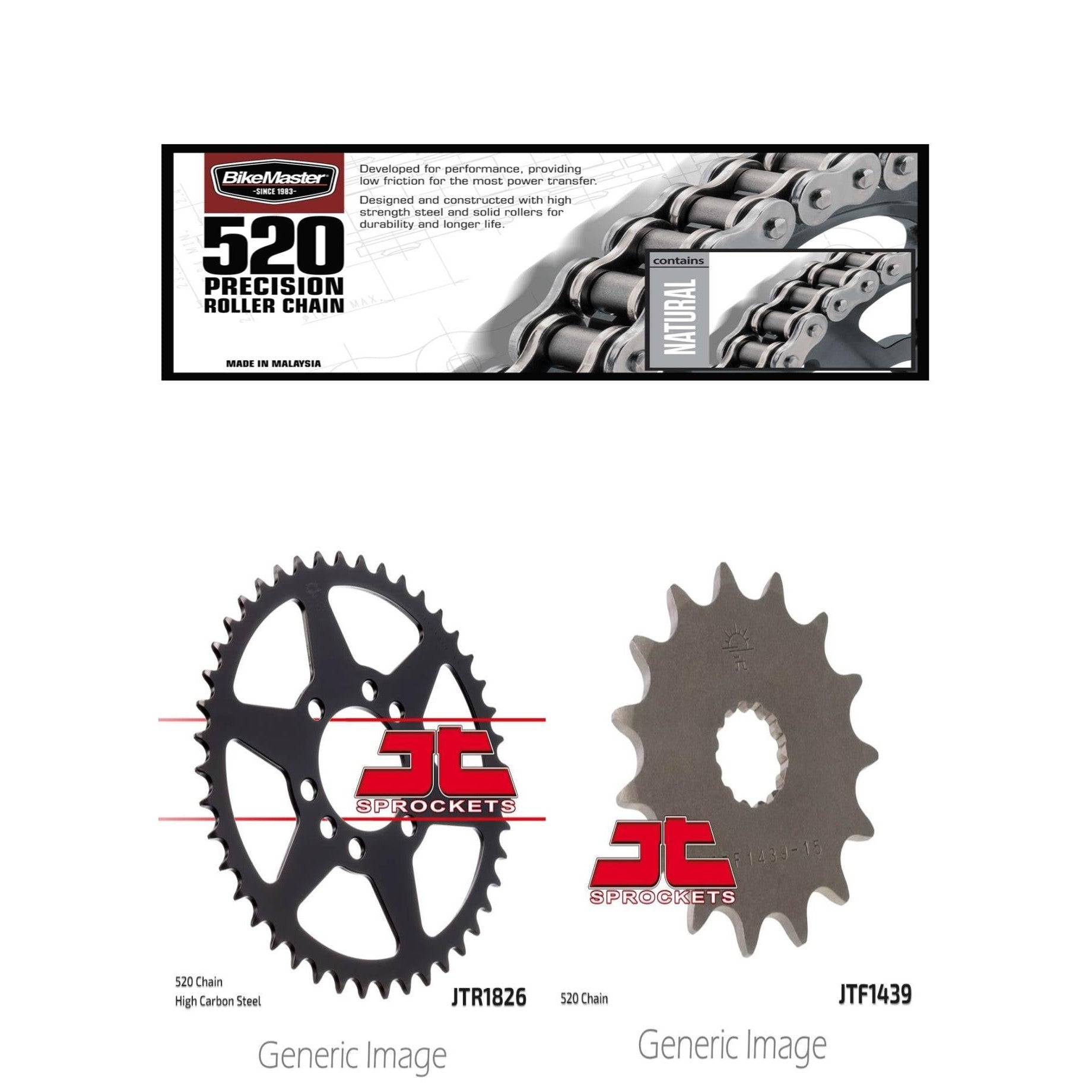 520 Precision Chain,Front & Rear Sprocket Kit SUZUKI LT160E QuadRunner 1989-1992