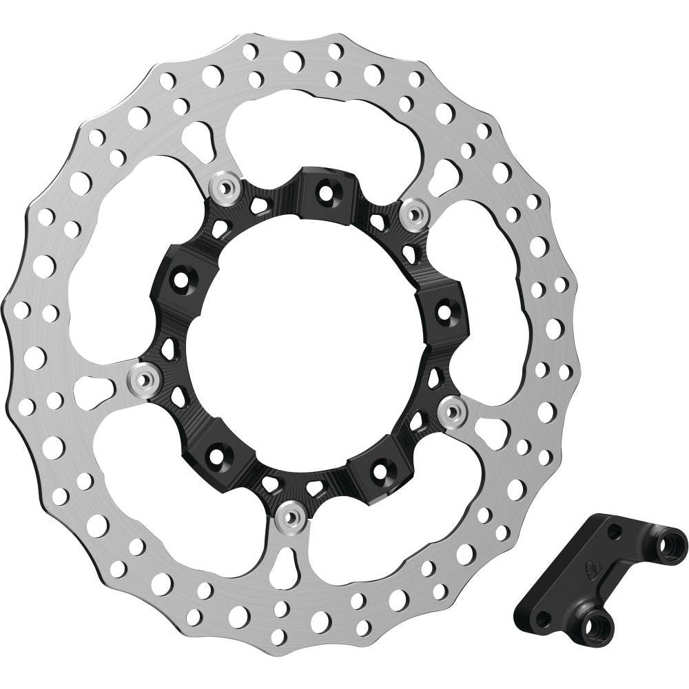 Arlen Ness 14" Right Full Floating Black Rotor Kit 300-004