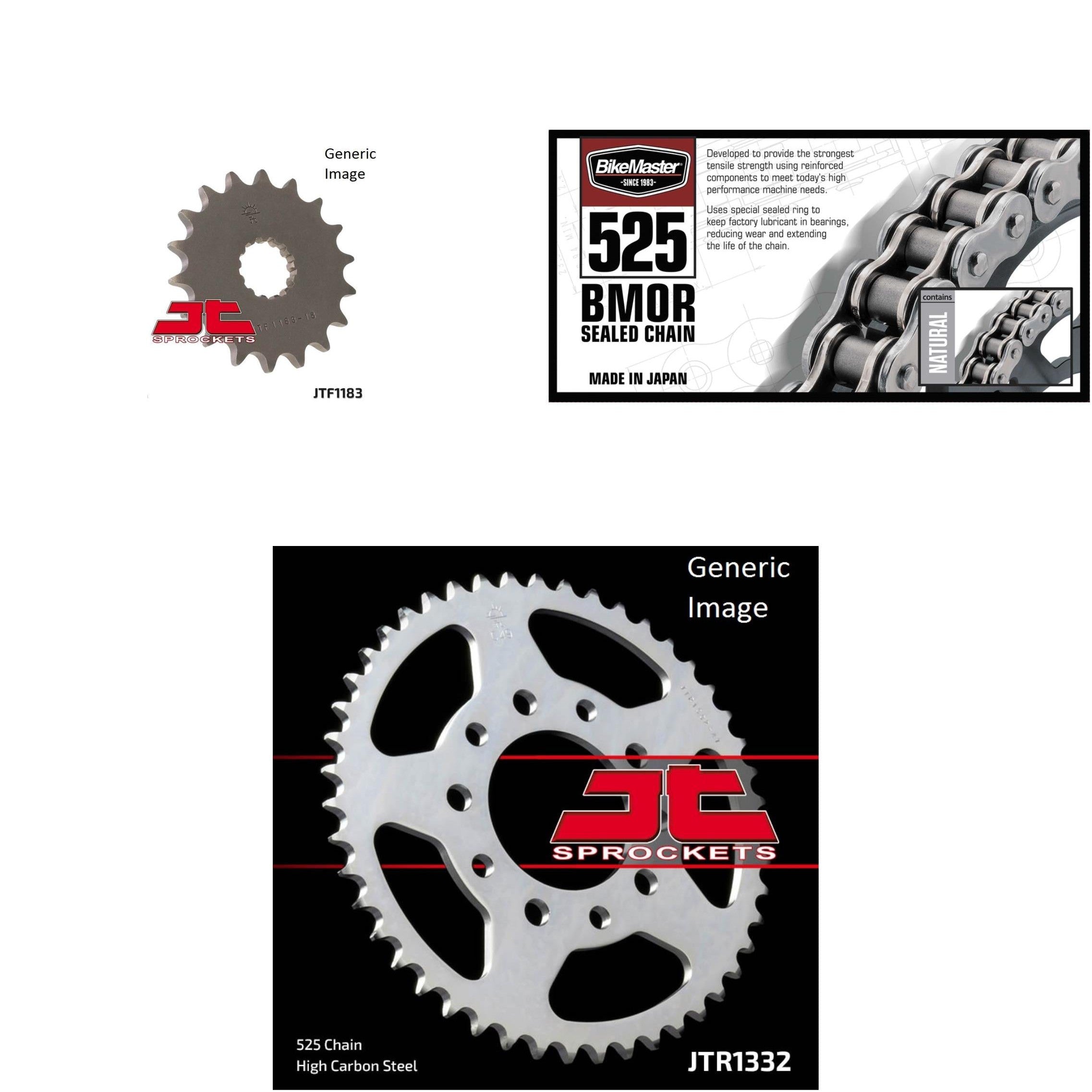 525 BMOR Chain Nat,Front & Rear Sprocket Kit TRIUMPH 800 America USA 2003-2006
