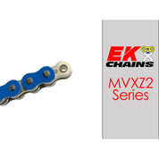 Ek Chains Drivetrain 120 / Blue EK 525-MVXZ2 Motorcycle Drive Chain (Specify Links and Color) Rivet Master Link