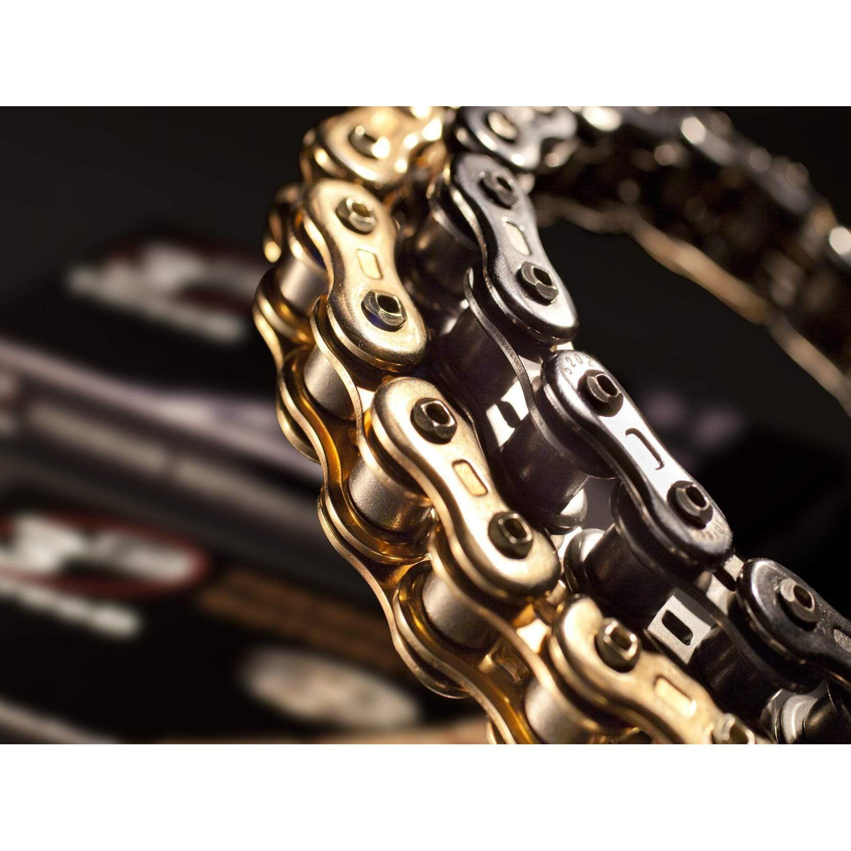 Ek Chains Drivetrain 120 / Gold EK 520-GP3D Motorcycle Drive Chain (Specify Links and Color) Rivet Master Link